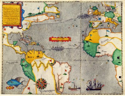 Die berühmte Westindienreise der englischen Flotte von 23 Schiffen und Barkassen, bei der die Städte St. Iago, Sto Domingo, Cartagena und St. Augustines erobert wurden, begonnen von P von Baptista Boazio